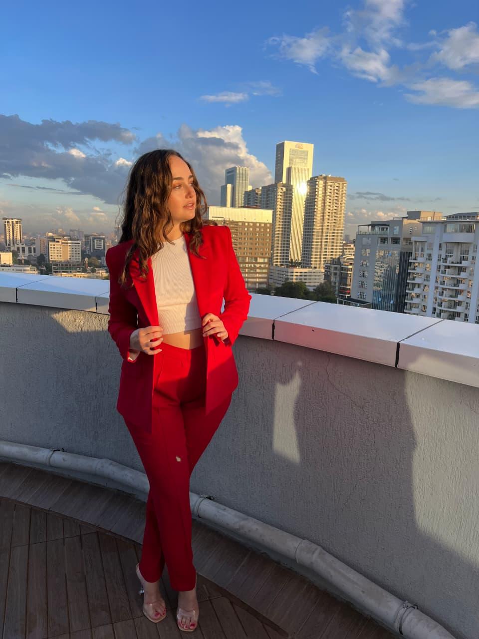 Crimson on the Terrace
