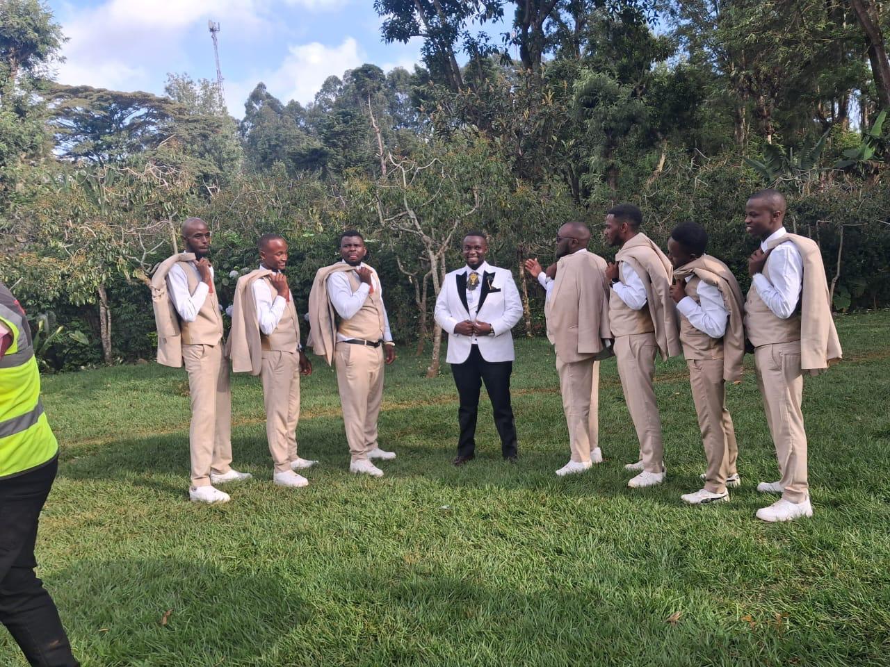 Beige Linen Groomsmen