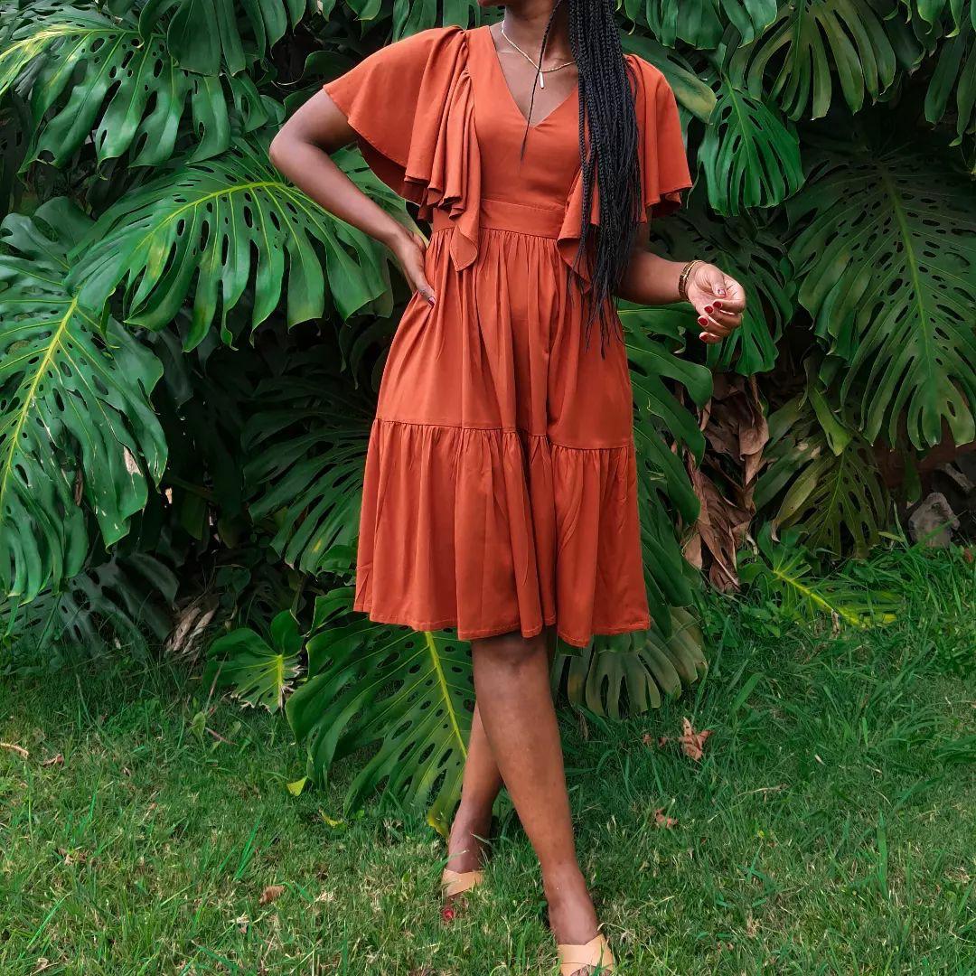 Orange Garden Drape